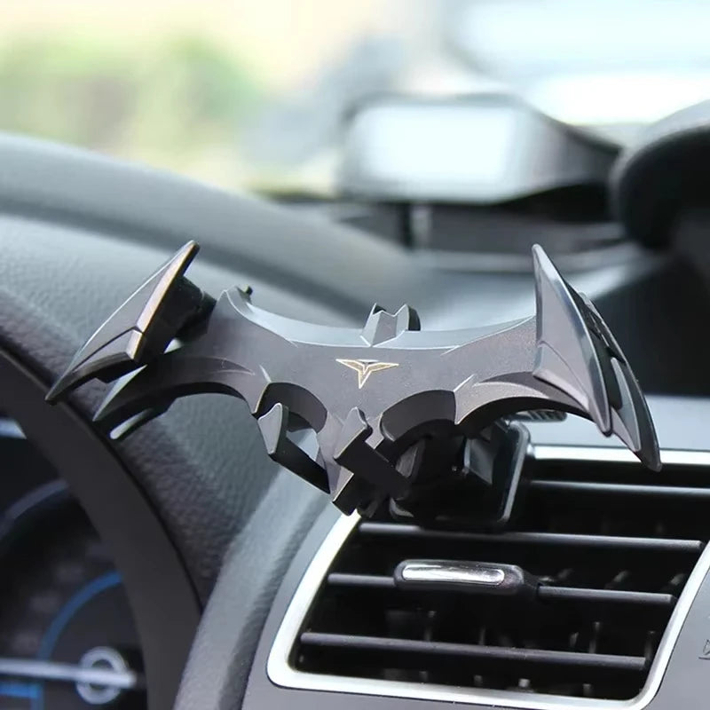 Bat-Shaped Gravity Buckle Type Car Phone Holder Air Outlet Navigation Support Frame Suitable for All 4-6.5 Inch Devices