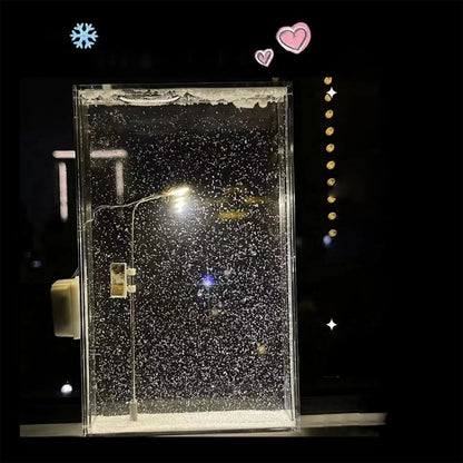 Snowfall Lamp: Handmade Snowy Streetlight Night Light DIY Material Pack (2 Sets)