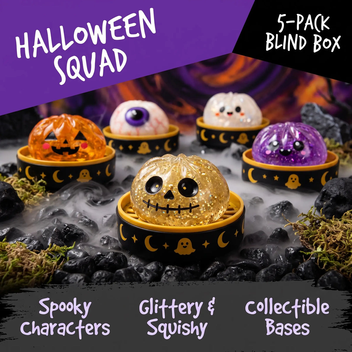 Summerwins 12/36/60-Piece 7-Color Changing Bat LED Night Lights - Battery-Powered Flashing Rainbow Ambient Lamps for Halloween Wall/Window Decor and Indoor Party Bedroom Festive Ornaments