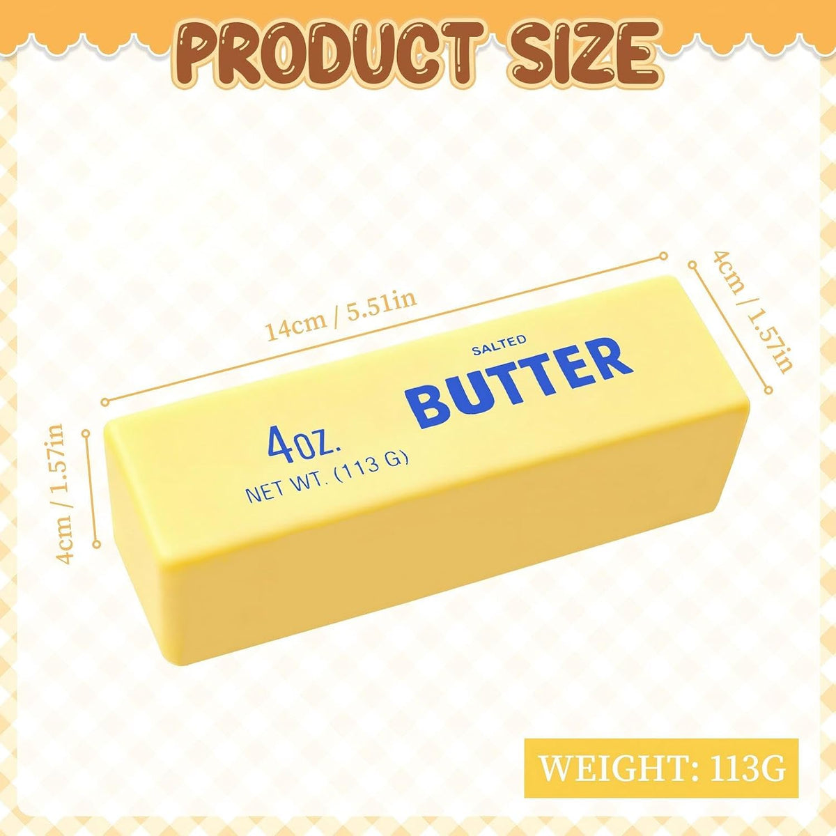 Squeeze Butter Stress Relief Toy - Slow Rebound Sensory Squishy, 5.5"X1.5" for Adults, Novelty Office Desk Decor (A-1PC)
