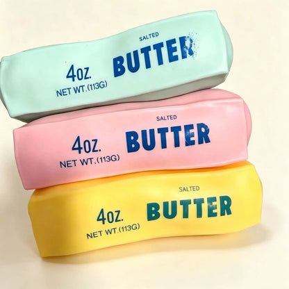 Crunchy Sound Butter Bar Squishy Toy - Soft Squeeze Fidget Toy for Stress Relief and Sensory Play, Ideal for Teens and Adults, Perfect for Parties and Leisure Activities
