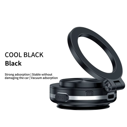 Electric Magnetic Car Phone Holder with Suction Cup | 360° Rotating Folding Mount