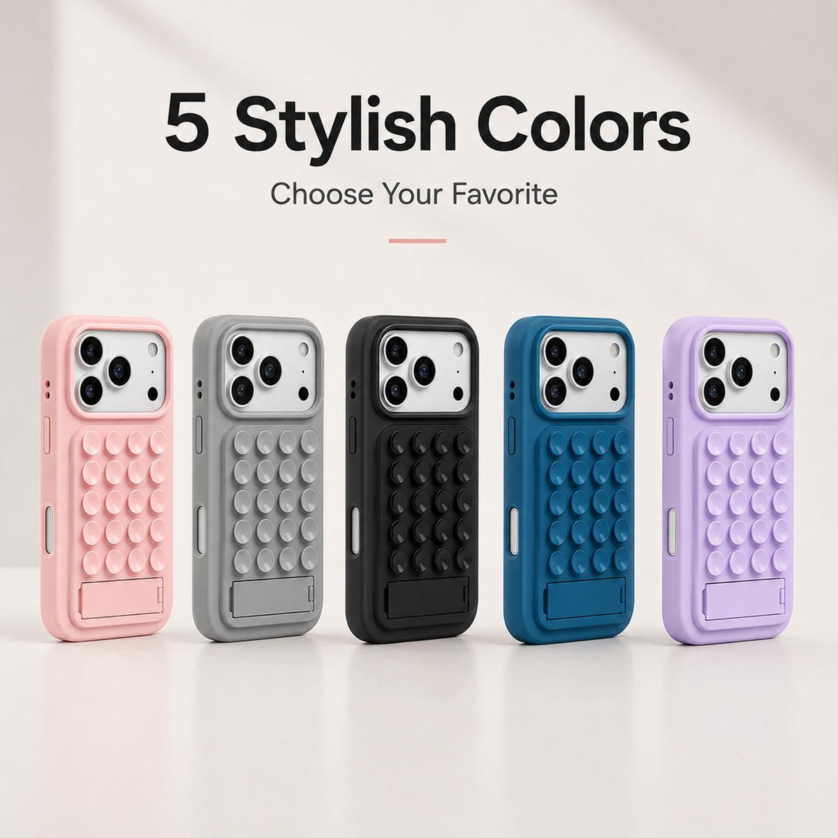 Silicone Magnetic Case for iPhone 13-17 Pro Max, Candy Color with Kickstand, Soft TPU Bumper Cover, Shockproof and Scratch-Resistant Protective Case for Women and Girls