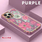 Electroplated Phone Case for Iphone 17 Pro Max Air 16 15 14 plus 13 12 11 Floral Delight Pattern Soft TPU Silicone Dirt-Proof Easy to Clean Soft Cover Gift