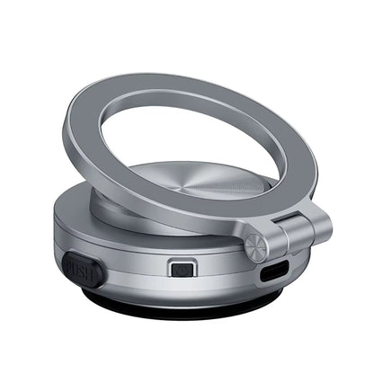 Electric Magnetic Car Phone Holder with Suction Cup | 360° Rotating Folding Mount