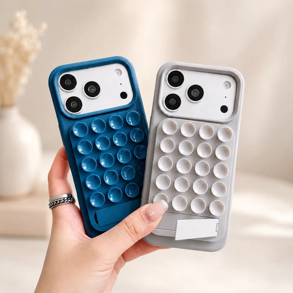 Silicone Magnetic Case for iPhone 13-17 Pro Max, Candy Color with Kickstand, Soft TPU Bumper Cover, Shockproof and Scratch-Resistant Protective Case for Women and Girls