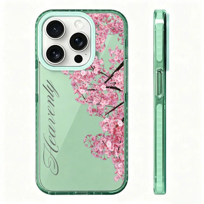 Pink Cherry Blossom Phone Case， Elegant Romantic Floral Style for Iphone 17 16 15 14 13 12 11 plus Pro Max， Ideal Birthday Gift.