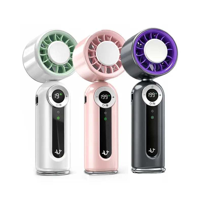 Cordless Portable Cooling Fan with 199-Speed Wind Control – Foldable Rechargeable Ice Fan for Indoor & Outdoor Use