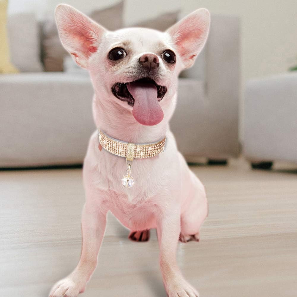 Sparkling Rhinestone Dog & Cat Collar – Luxury Bling PU Leather Pet Collar