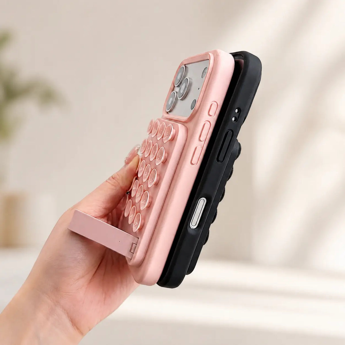 Silicone Magnetic Case for iPhone 13-17 Pro Max, Candy Color with Kickstand, Soft TPU Bumper Cover, Shockproof and Scratch-Resistant Protective Case for Women and Girls