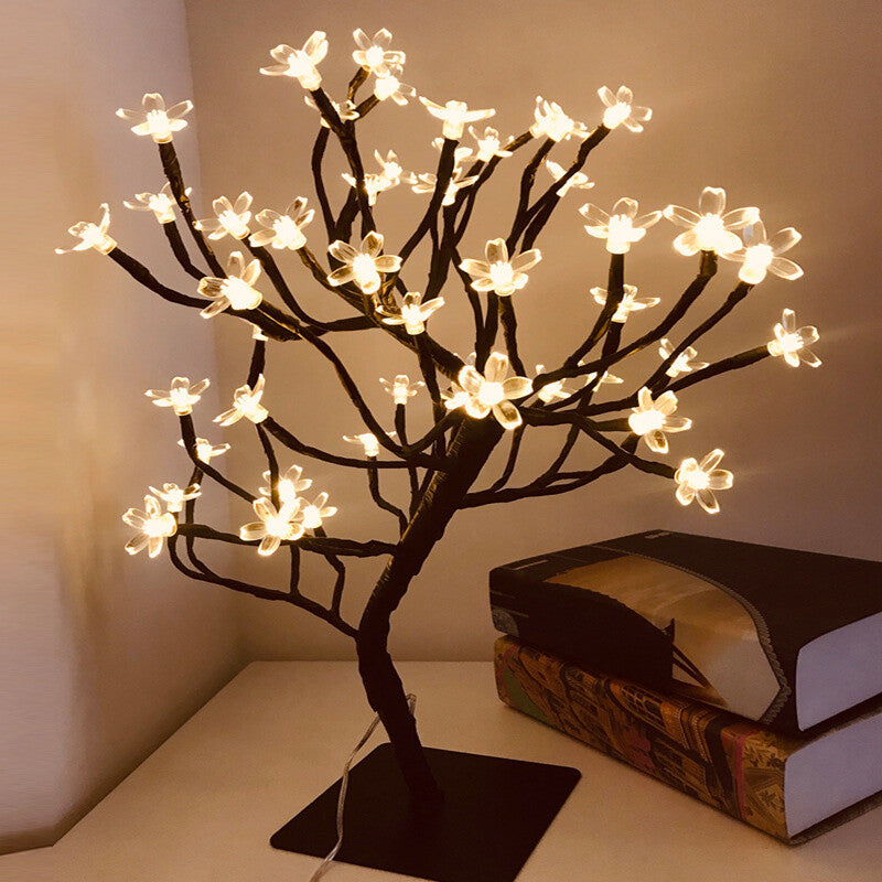 LED Rose Flower Table Lamp USB Christmas Tree Fairy Lights Night Lights Gifts