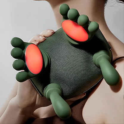 Neck Massager for Pain Relief Deep Tissue, Neck Massage with Heat, Cordless Red Light Massager for Back and Shoulder Pain, Deep Kneading Back Massager, Gift for Mom Dad