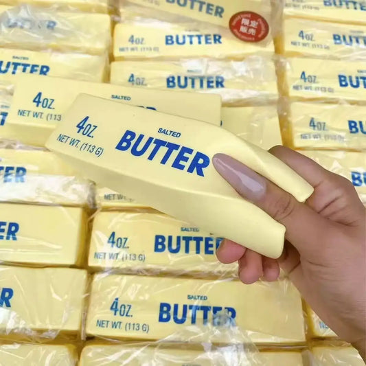 Experience Ultimate Stress Relief with Our Squeezable Butter Look Squishy Toy - Perfect for Pocket Fun!