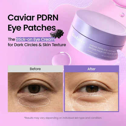 Biodance Caviar PDRN Eye Patch and Mask Duo for Brightening and Rejuvenation | Korean Skincare Set for Dark Circles, Anti-Aging, and Skin Firming