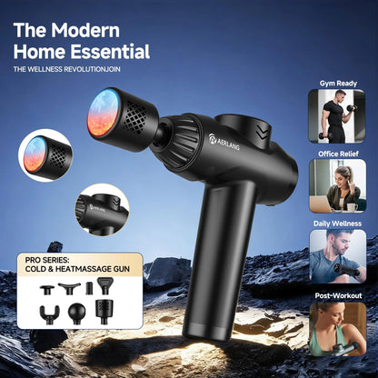AERLANG Massage Gun with Heat and Cold,Massage Gun Massage Gun Deep Tissue | Back Massager for Pain Relief,Percussion Muscle Massager,Handheld Messager with 7Heads&Silent 20Speeds Smart LCD