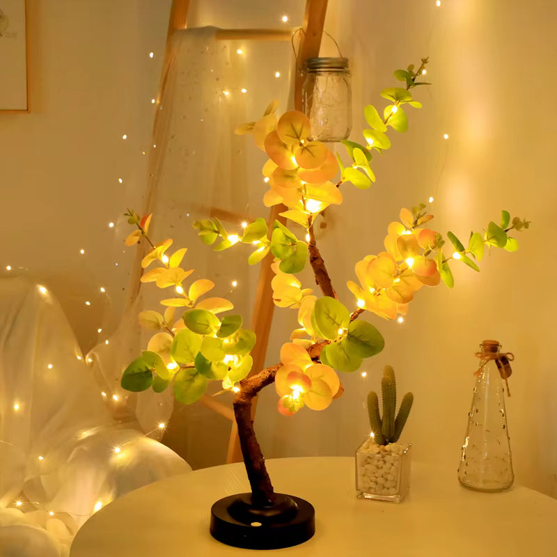 Artificial LED Bonsai Tree Light Desk Lamp Fairy Nightlight for Decor Home Light