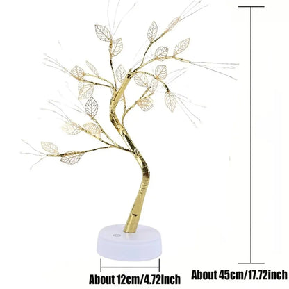 LED Rose Leaf Table Lamp USB Christmas Tree Fairy Light Night Lights Home DIY Party Wedding Bedroom Decoration Mother'S Day Gift
