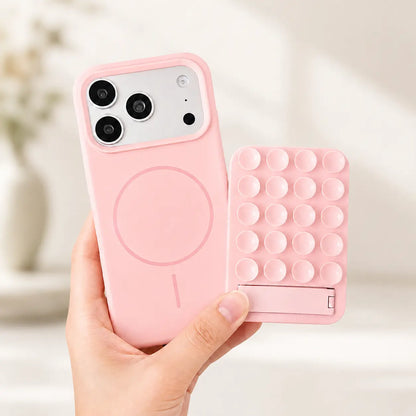 Silicone Magnetic Case for iPhone 13-17 Pro Max, Candy Color with Kickstand, Soft TPU Bumper Cover, Shockproof and Scratch-Resistant Protective Case for Women and Girls