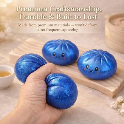 Random Glitter Dumpling Squishy Surprise Toy, Boxed Slow-Return Sensory Stress Relief, Soft Mystery Glitter Dumpling, Kneadable Pressure Release Dough Toy