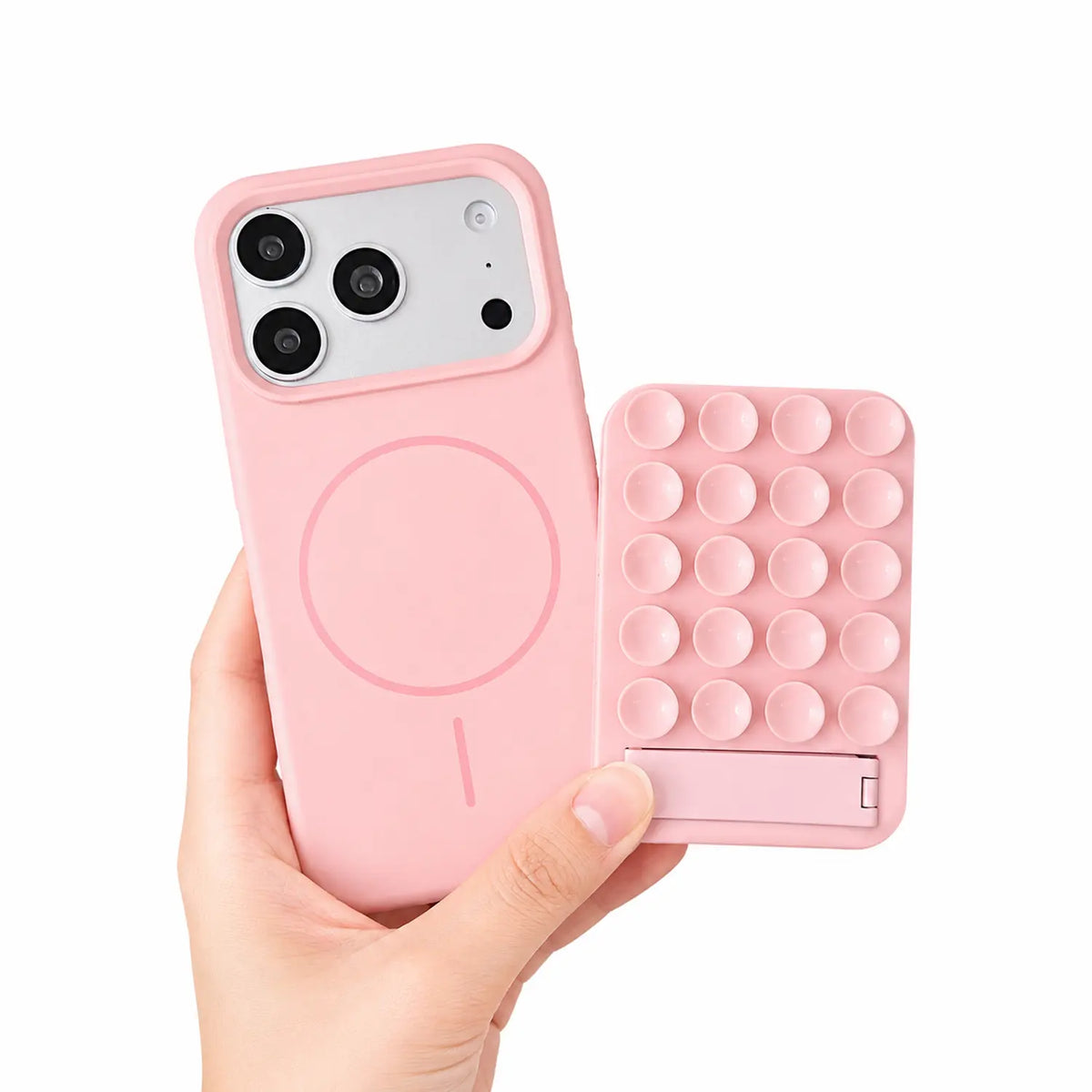 Silicone Magnetic Case for iPhone 13-17 Pro Max, Candy Color with Kickstand, Soft TPU Bumper Cover, Shockproof and Scratch-Resistant Protective Case for Women and Girls
