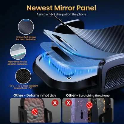 Auto Wider Clamp Car Phone Holder Mount for Air Vent, Gravity Bracket Easy Used, Military Sturdy Metal Air Vent Hook, Car SUV Pickup Truck Air Outlet Cell Phone Mount Holder Stand, Universal for Iphone 17 Pro Max 16 15 14 13 Samsung S25 S24
