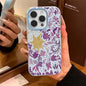 2-In-1 Preppy Tangled Sun Floral Silicone Cellphone Case & Lens Protector Kit - Double-Layer, Waterproof, Contemporary Art Casing, Customized, Street, Sporty, Durable Shockproof Cellphone Accessory for Iphone 13Pro Max,14,15,16,17