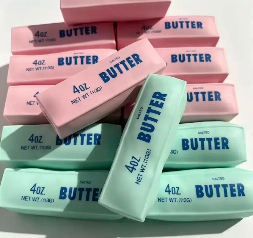 Crunchy Sound Butter Bar Squishy Toy - Soft Squeeze Fidget Toy for Stress Relief and Sensory Play, Ideal for Teens and Adults, Perfect for Parties and Leisure Activities