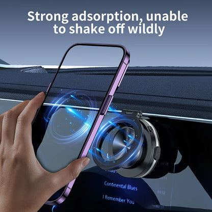 Electric Magnetic Car Phone Holder with Suction Cup | 360° Rotating Folding Mount